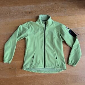 Women’s “Naughti Girl” Black Diamond Green Jacket Sz L